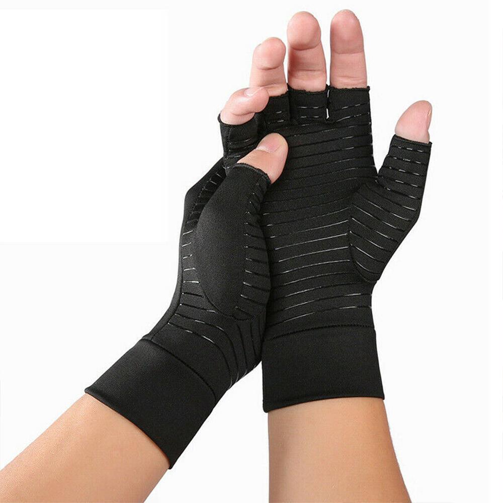 Compression Arthritis Gloves – Joint Pain Relief Half Finger Brace (Unisex)