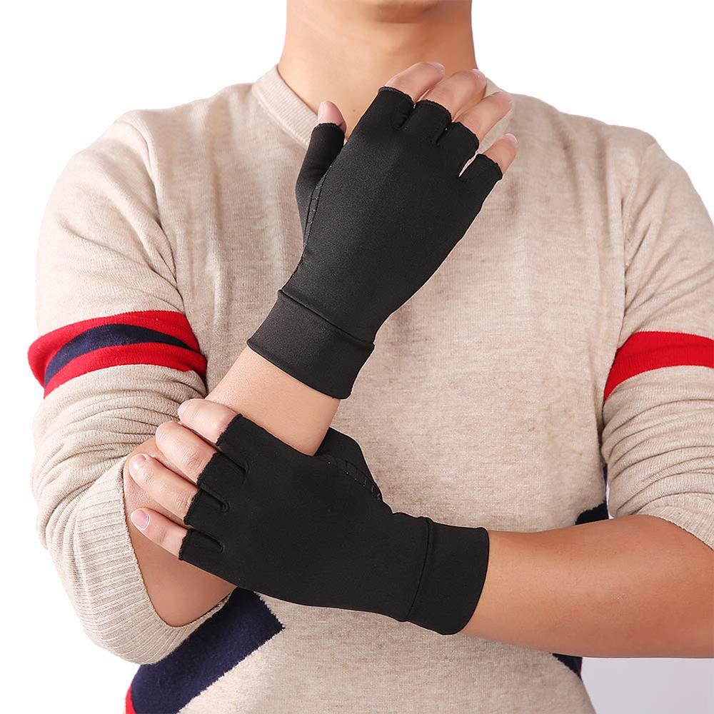 Compression Arthritis Gloves – Joint Pain Relief Half Finger Brace (Unisex)