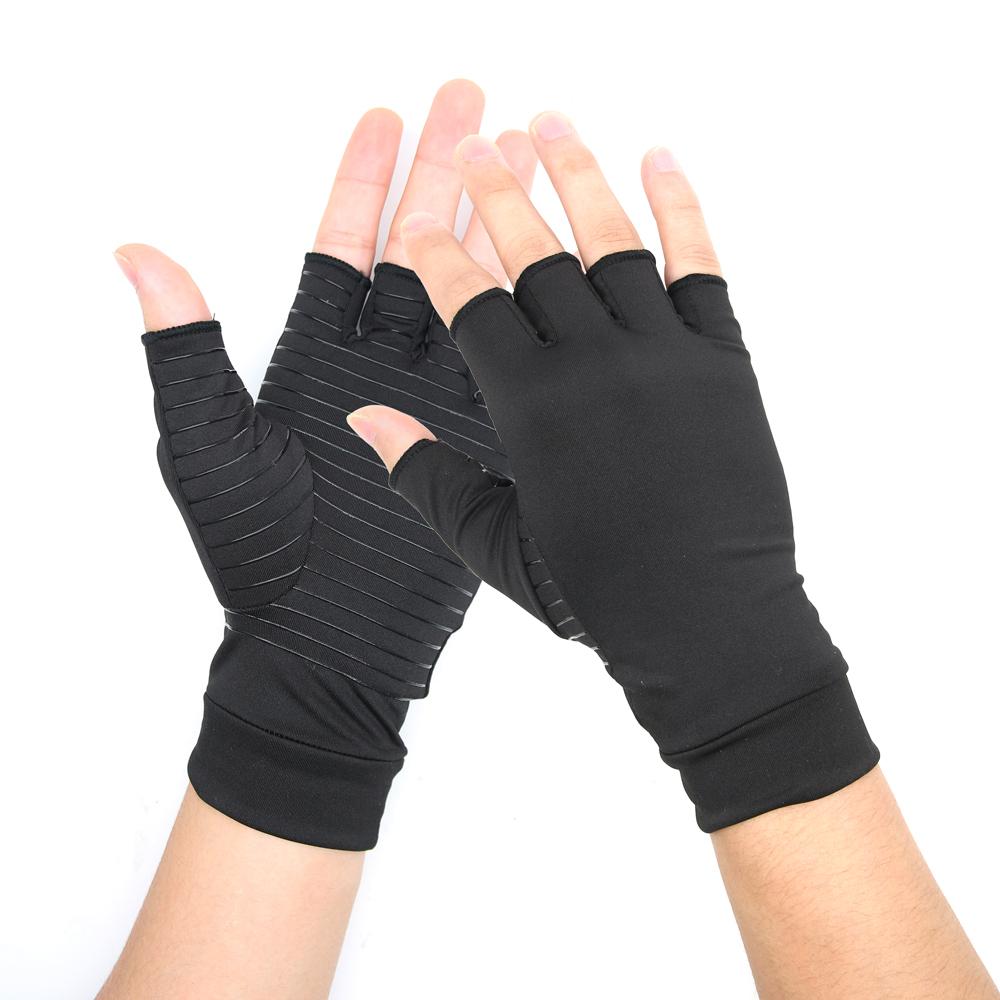 Compression Arthritis Gloves – Joint Pain Relief Half Finger Brace (Unisex)