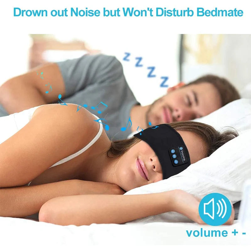 Fitbloom Wireless Bluetooth Sleep Headband & Eye Mask — Noise-Soft, Night-Long Comfort