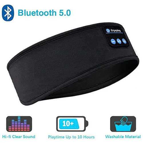 Fitbloom Wireless Bluetooth Sleep Headband & Eye Mask — Noise-Soft, Night-Long Comfort