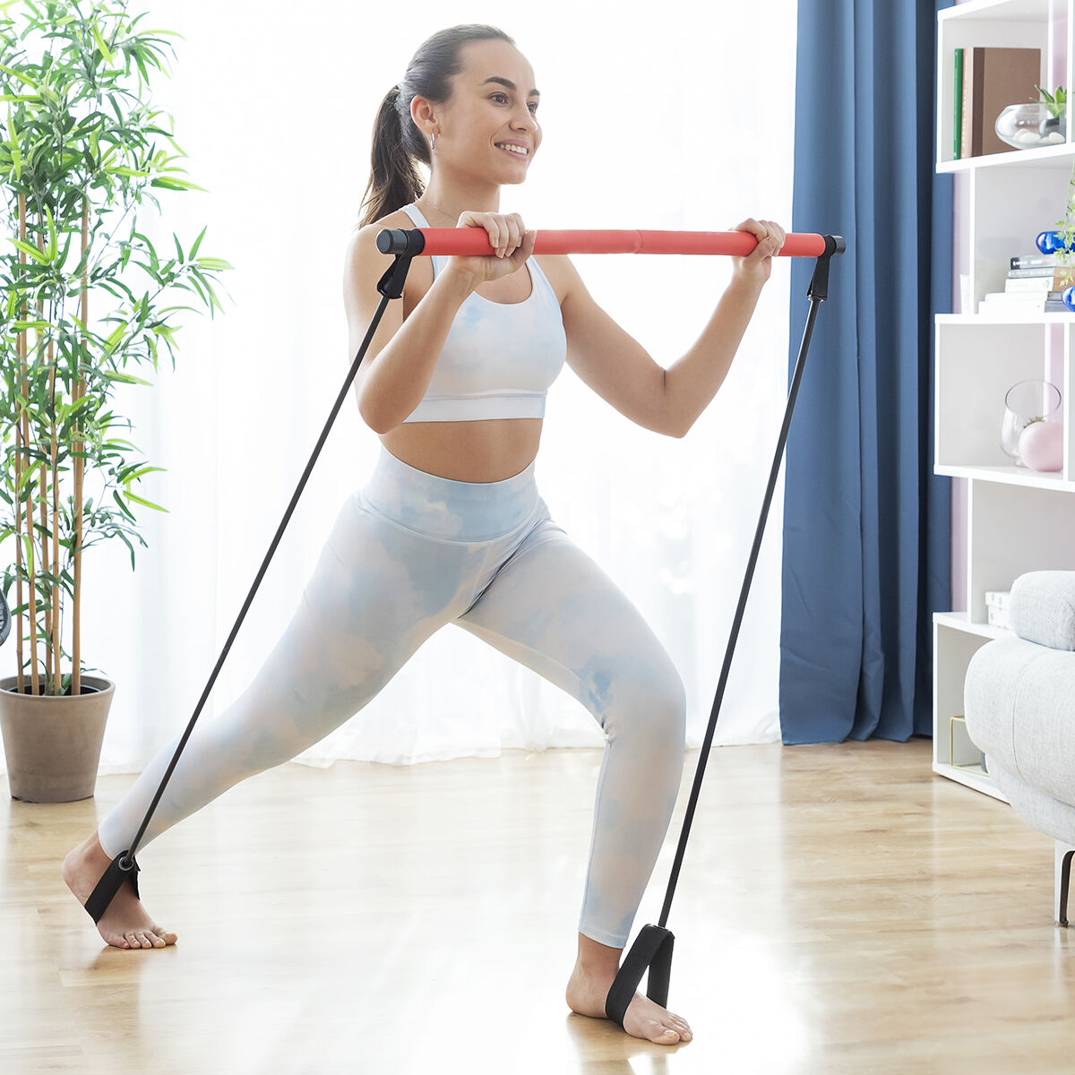 Fitbloom Premium Home Resistance Band Bar Kit