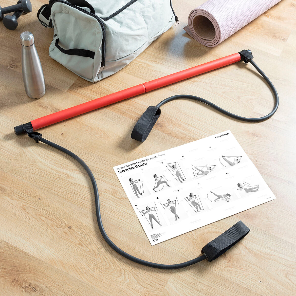 Fitbloom Premium Home Resistance Band Bar Kit