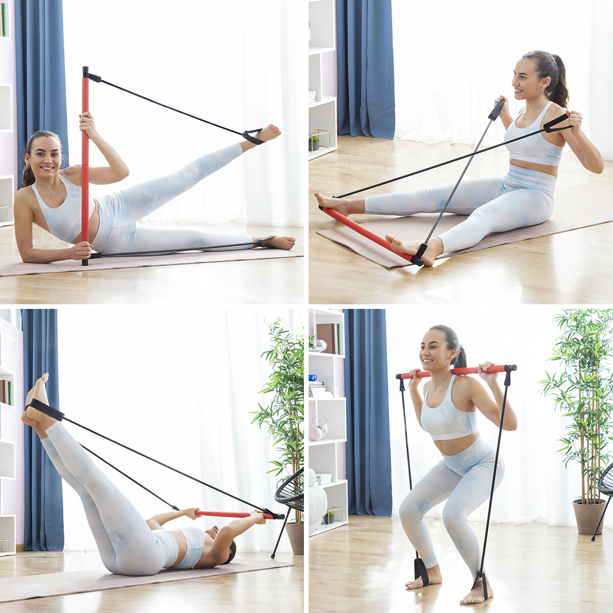 Fitbloom Premium Home Resistance Band Bar Kit