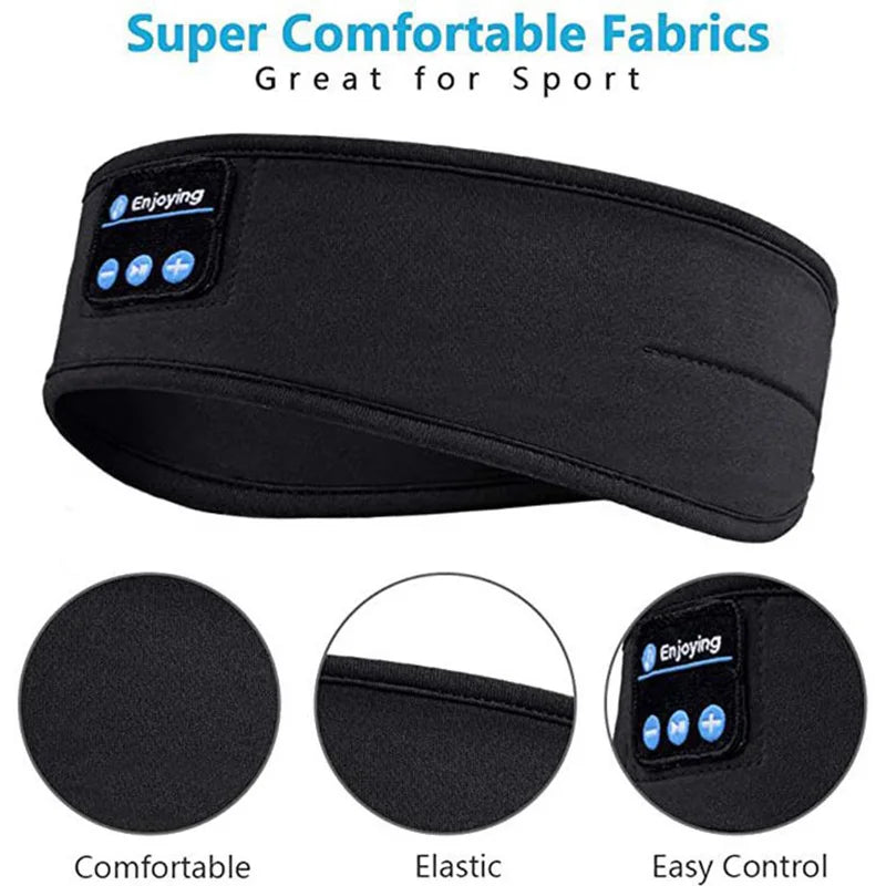 Fitbloom Wireless Bluetooth Sleep Headband & Eye Mask — Noise-Soft, Night-Long Comfort