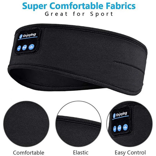 Fitbloom Wireless Bluetooth Sleep Headband & Eye Mask — Noise-Soft, Night-Long Comfort