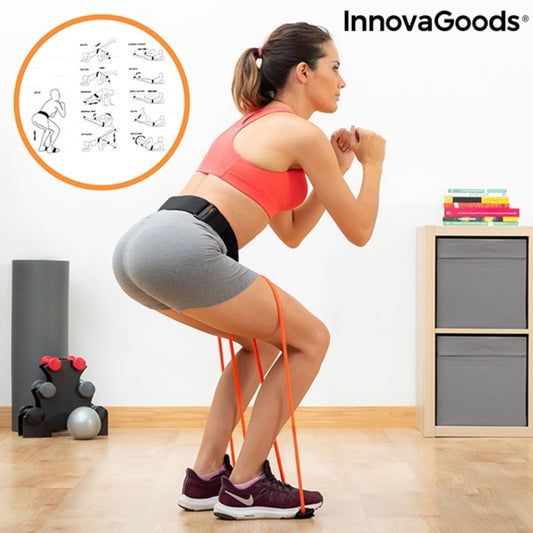 Fitbloom Belt with resistance bands for Glutes and Exercise Guide Bootrainer